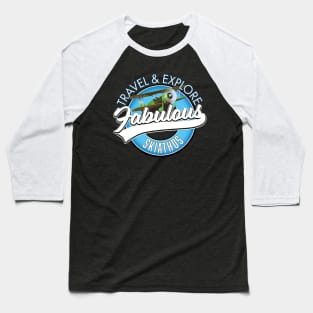 travel explore fabulous Skiathos logo Baseball T-Shirt